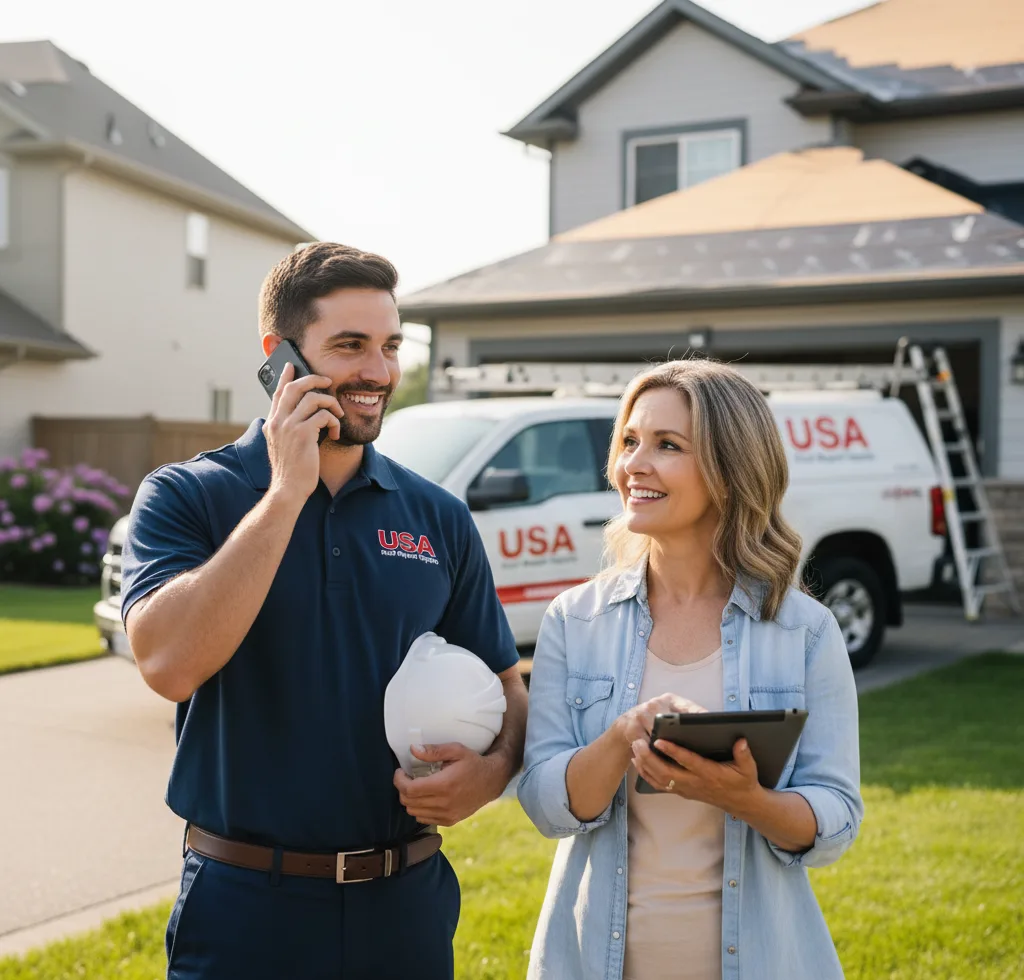 USA Roof Repair Experts customer support in Lemmon